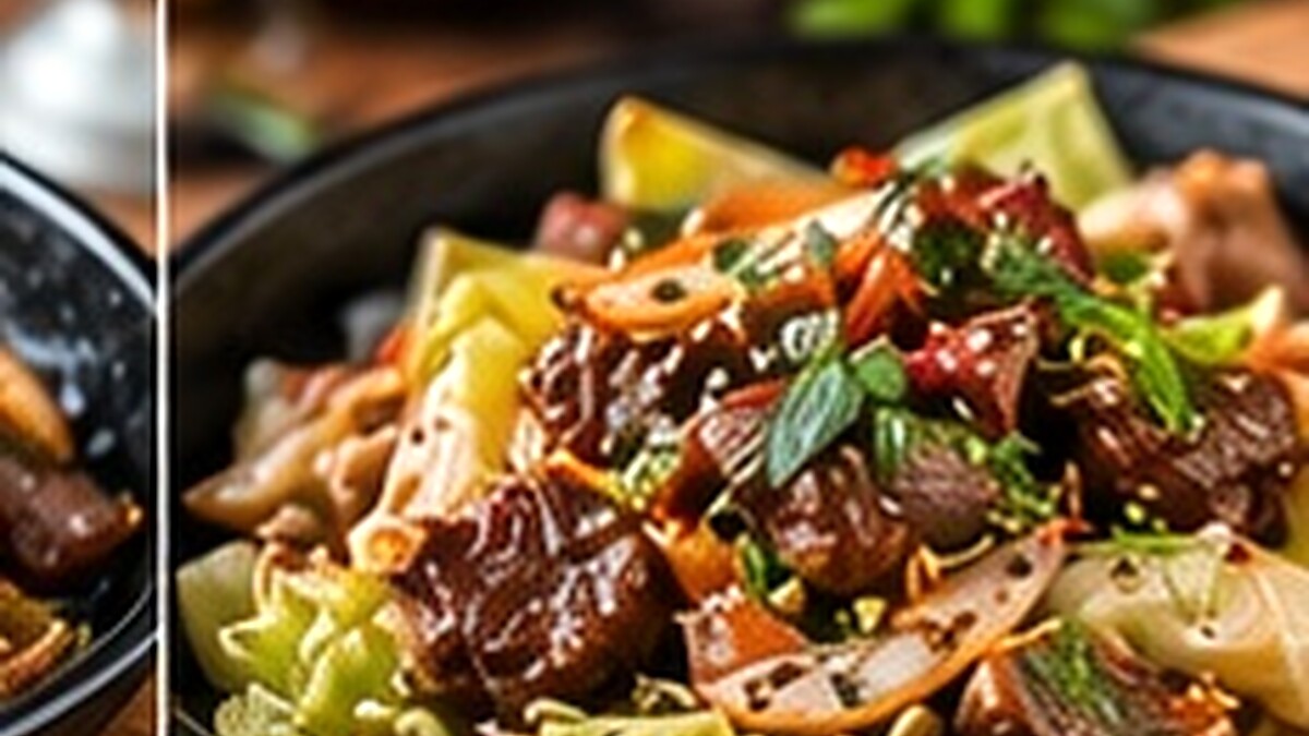Stir-Fry Beef and Cabbage