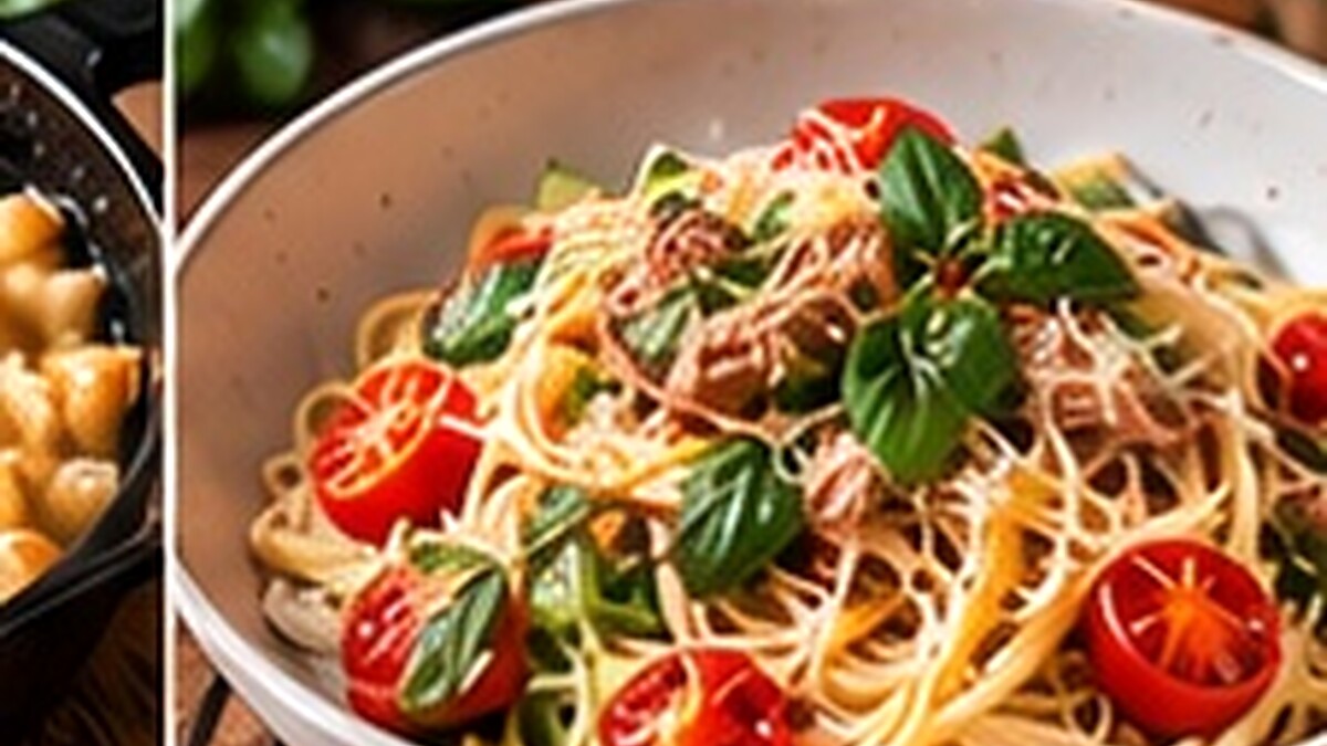 Tuna Basil Olive Oil Pasta
